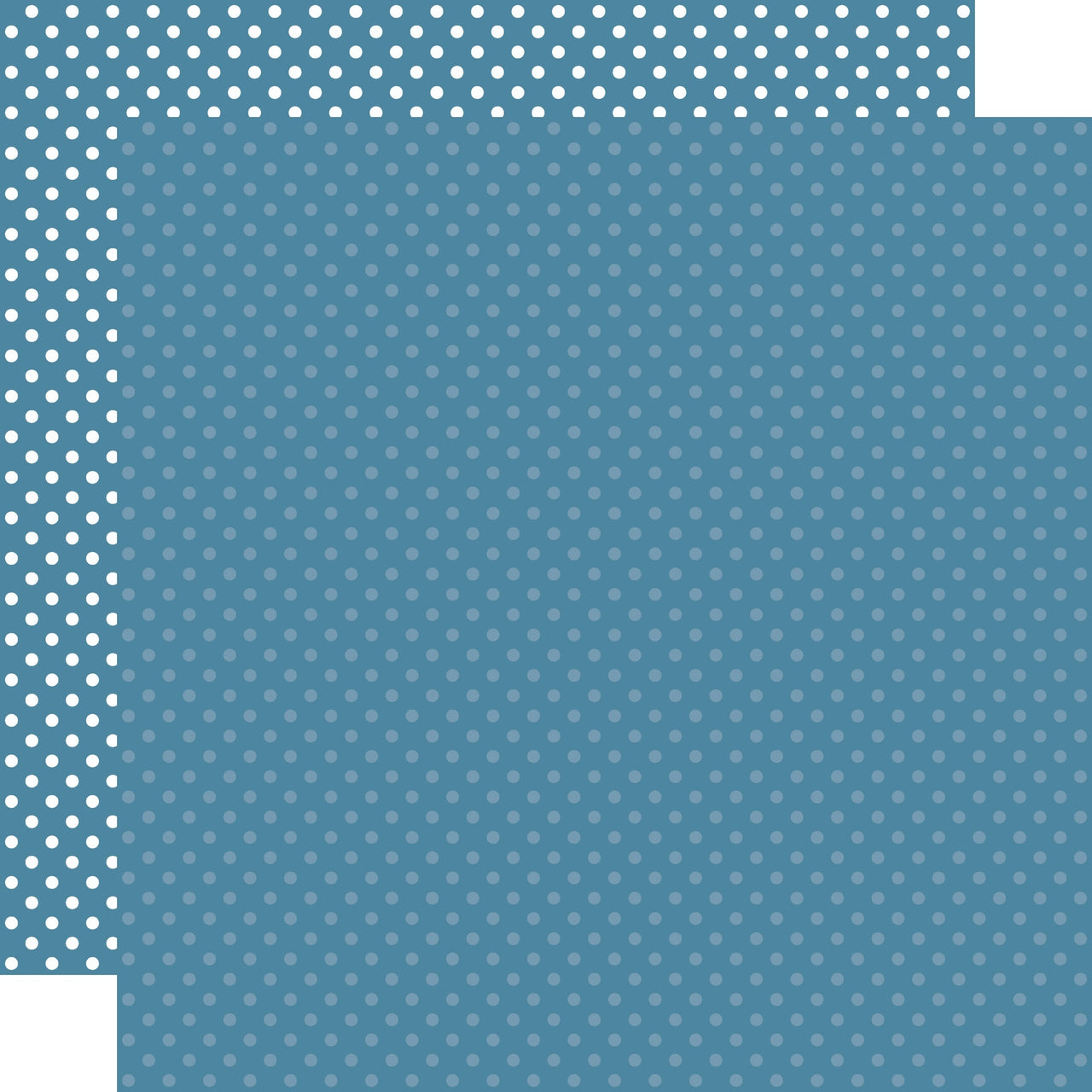 Echo Park Paper Echo Park Dots/Stripes Double-Sided Cardstock 12"X12" 25/Pkg - Medium Blue