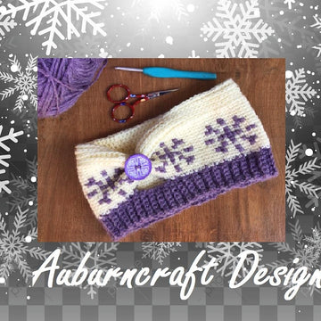 Winter Snowflake Keyhole Head Warmer