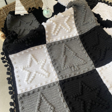 Crochet Christmas Tree Star Blanket