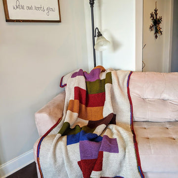 Stacked Blocks Quilt Afghan