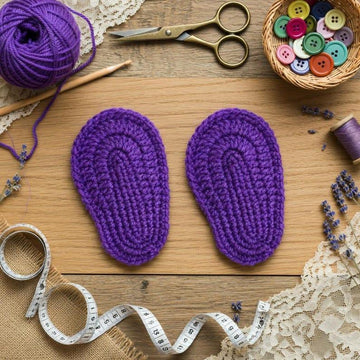 Crochet shoes sole pattern