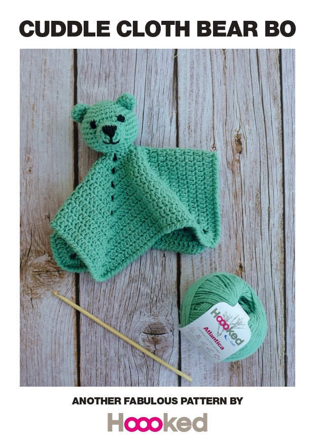 Cuddle Cloth Bear Bo in Hoooked Atlantica - Downloadable PDF