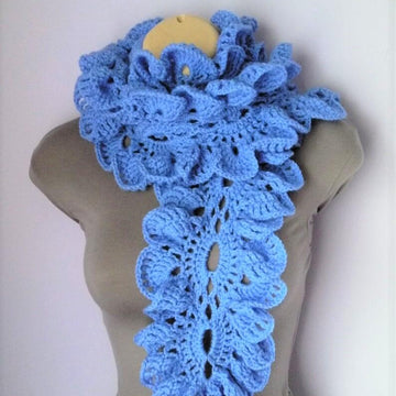Crochet Ruffle Scarf