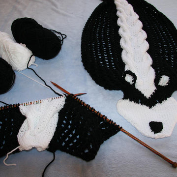 Skunk Scarf, Wrap around the Neck