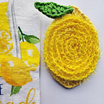 Lemon Crochet Dish Scrubby