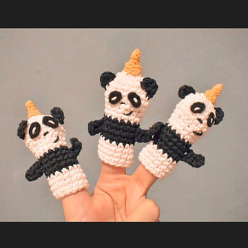 Títere para dedo - Panda Unicornio