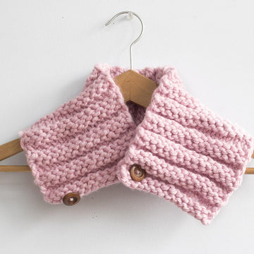 Buttoned Ribbed Cowl
