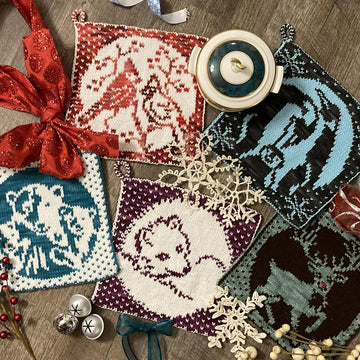 Winter Arctic Fox Potholder