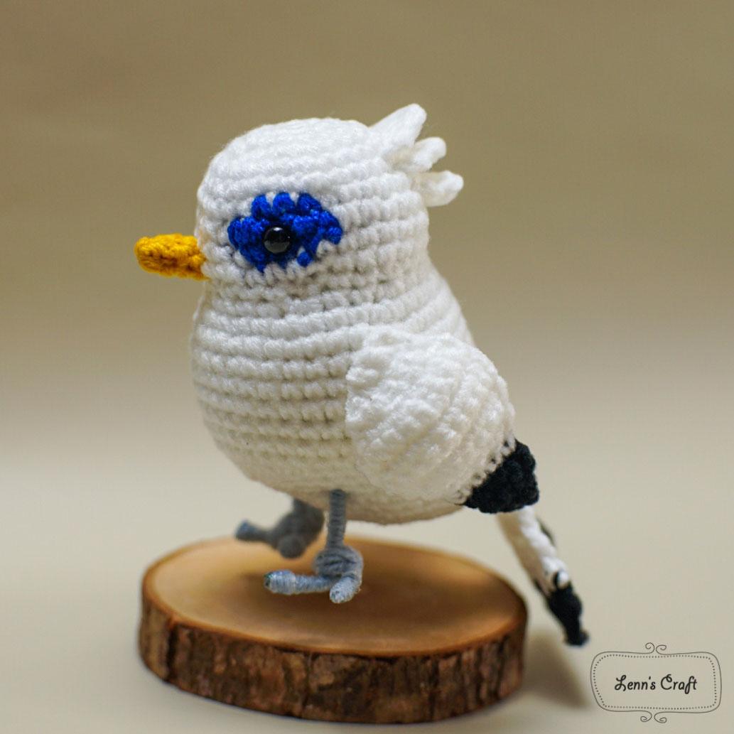 Bali Myna Bird Crochet Pattern | Bali Starling Amigurumi Crochet Bird Pattern