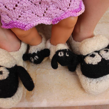 Shaun's Slippers - Seamless Felted Sheep Shoes