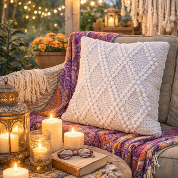 Cushion Cover Diamond Puff