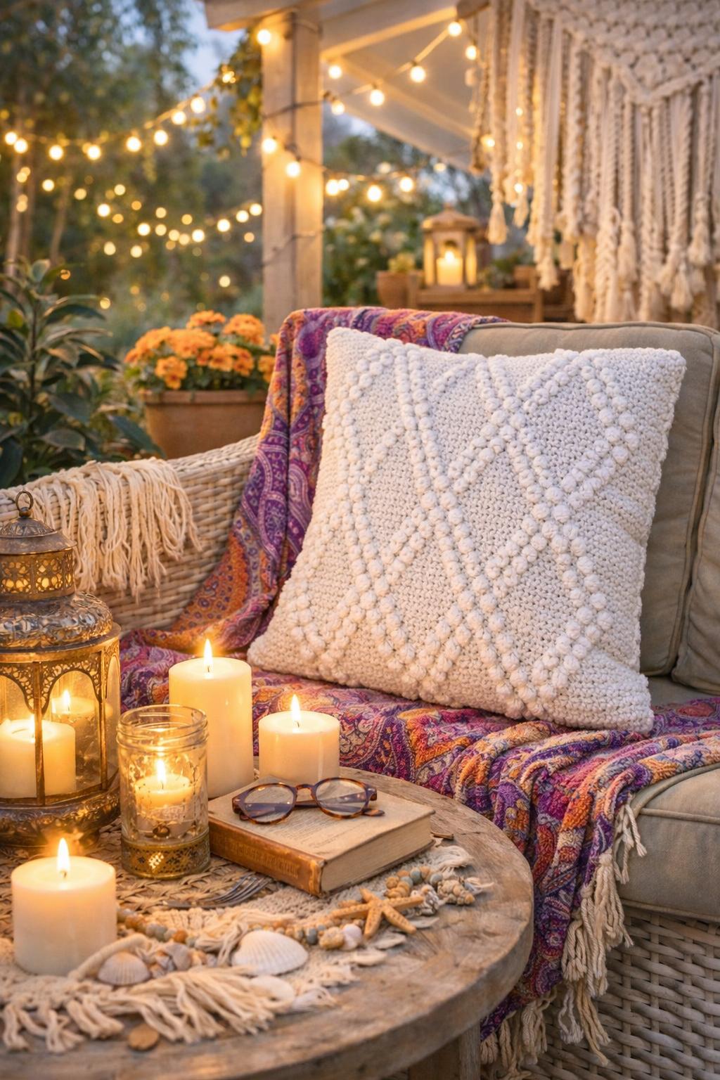 Cushion Cover Diamond Puff