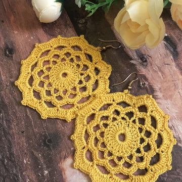 13. Yellow flower earrings