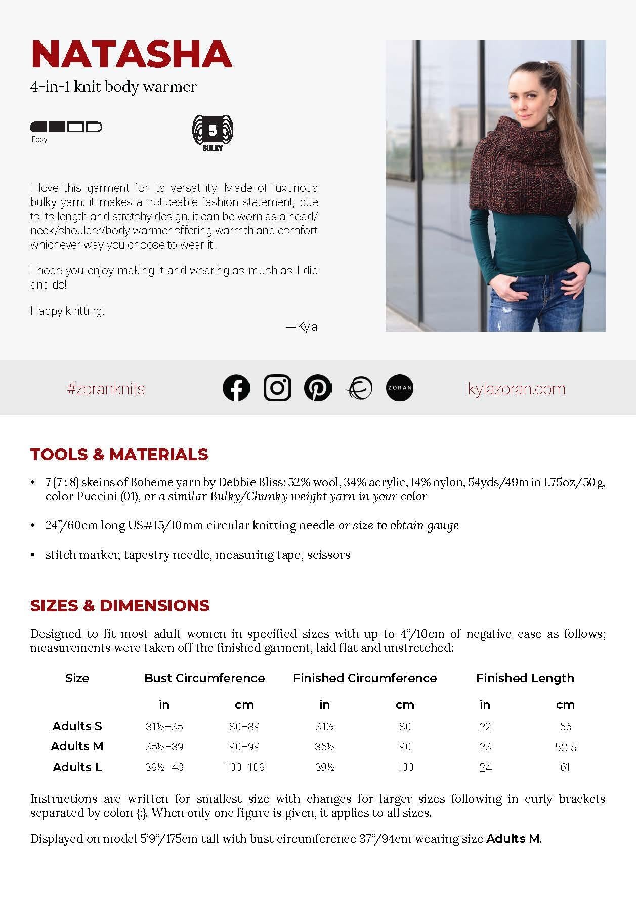 Natasha 4-in-1 knit body warmer