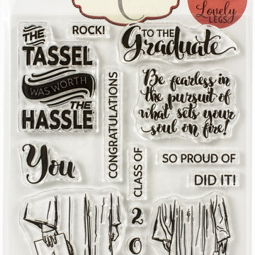 Colorado Craft Company Clear Stamps 4"X6" - Graduation-Lovely Legs
