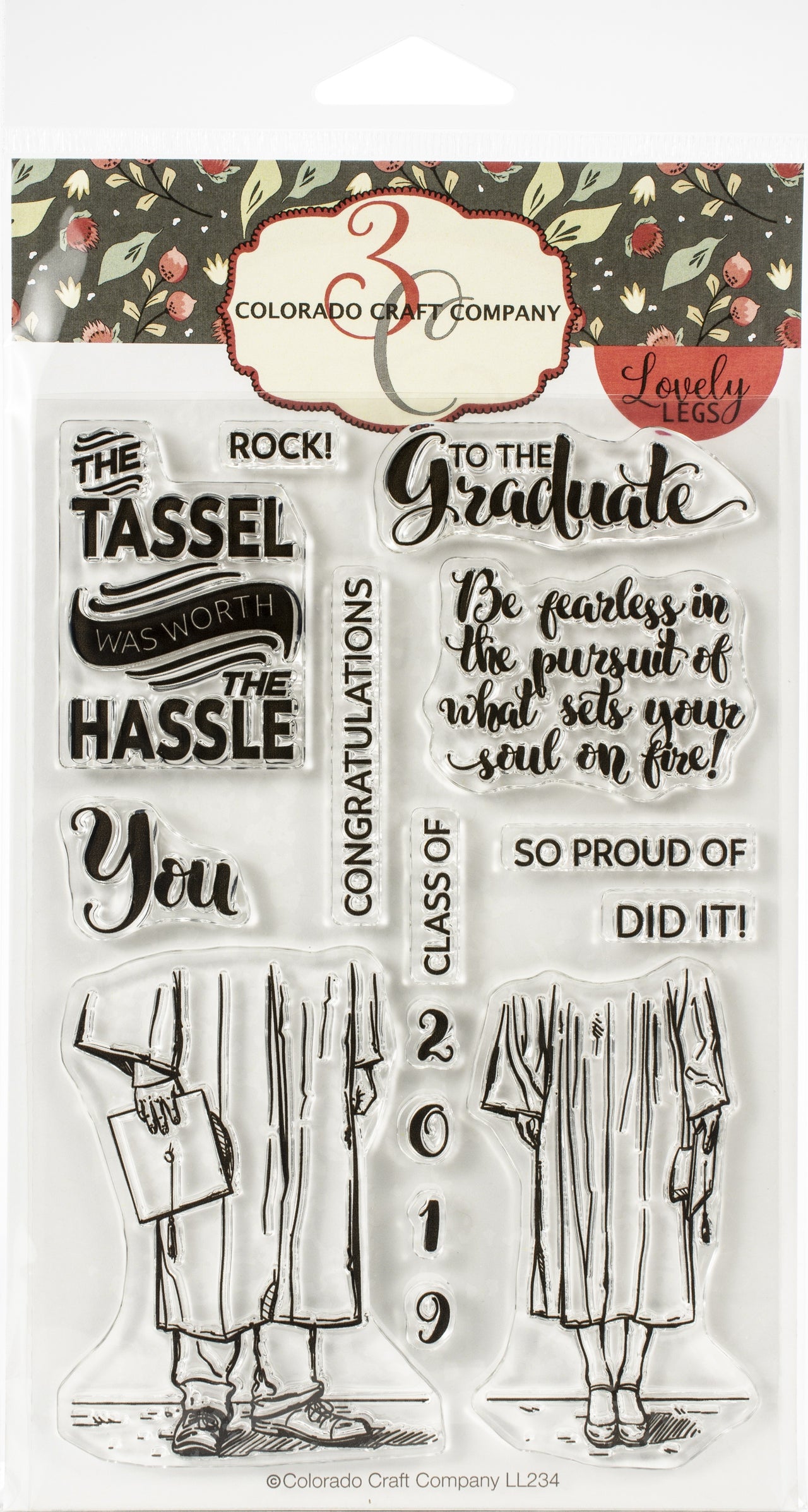 Colorado Craft Company Clear Stamps 4"X6" - Graduation-Lovely Legs