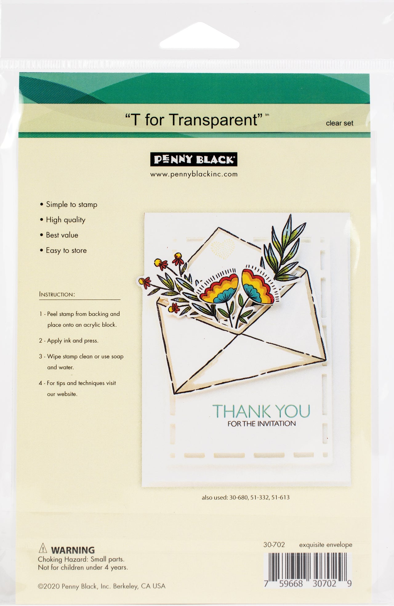 Penny Black Clear Stamps - Exquisite Envelope