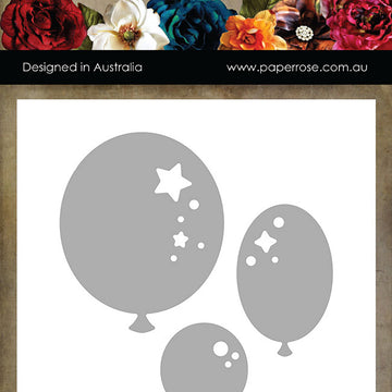 Paper Rose Dies - Balloon Trio Decorative