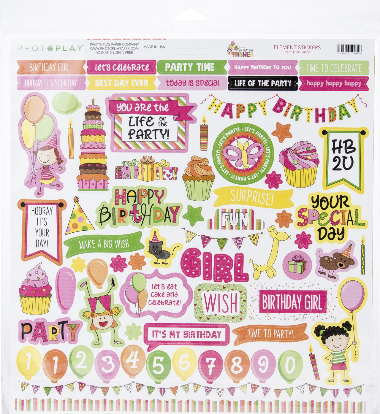 Photoplay Paper PhotoPlay Collection Pack 12"X12" - Birthday Girl Wishes