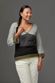 KE009 Middlebury -  Jumper Knitting Pattern for Women in Valley Yarns Hampden by Valley Yarns