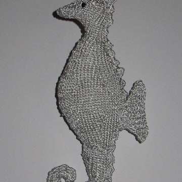 Silver Seahorse Toy