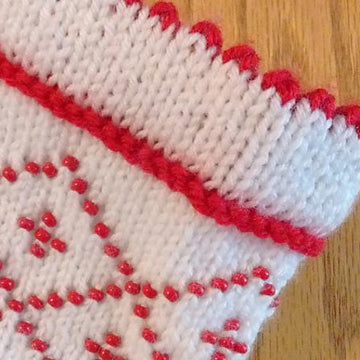 Beaded Diamonds Stocking