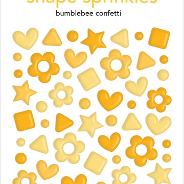Doodlebug Sprinkles Adhesive Enamel Shapes - Bumblebee Confetti