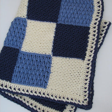 Textured Patchwork Baby Afghan