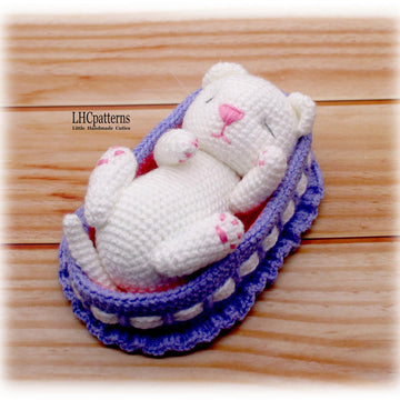 Sleeping Kitten in Cradle Crochet Pattern