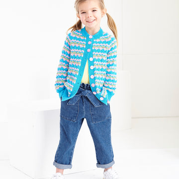 Sweater and Cardigan in King Cole Cotton Socks 4ply - 5879 - Downloadable PDF