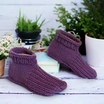 Granny Slippers with a Cuff