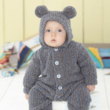 Hooded Onesie in Sirdar Snuggly Tutti Frutti - 4694 - Downloadable PDF