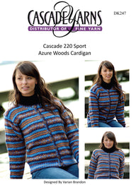 Azure Woods Cardigan in Cascade 220 Sport - DK247