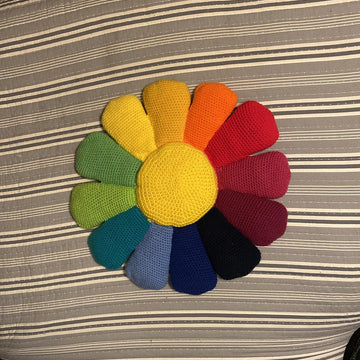Rainbow Flower Pillow