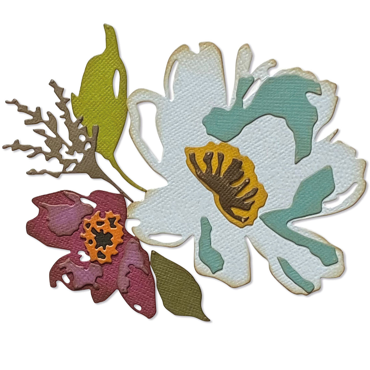 Sizzix Thinlits Die Set 5PK - Brushstroke Flowers #3 by Tim Holtz