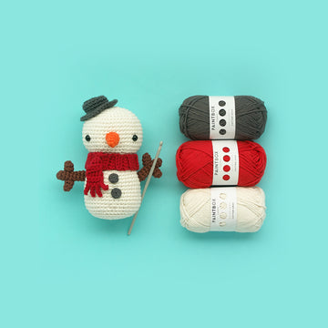 Mel the Snowman - Free Toy Crochet Pattern For Christmas in Paintbox Yarns Cotton Aran by Paintbox Yarns
