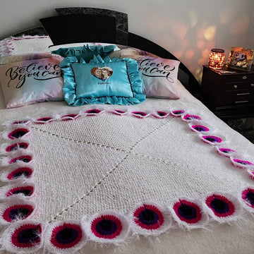 Pink Peacock Blanket