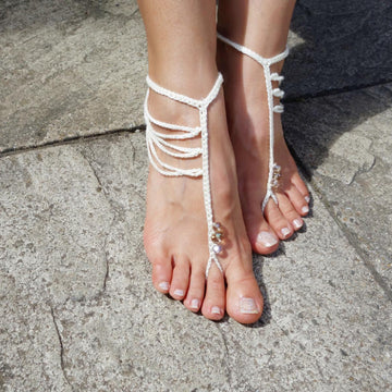 Boho Beaded Barefoot Sandals
