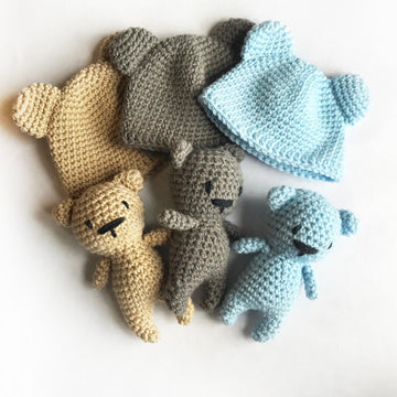 Newborn Hat and Toy Bear Set