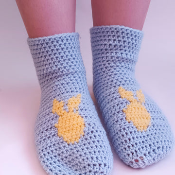 The 'Easter Bunny' crochet socks