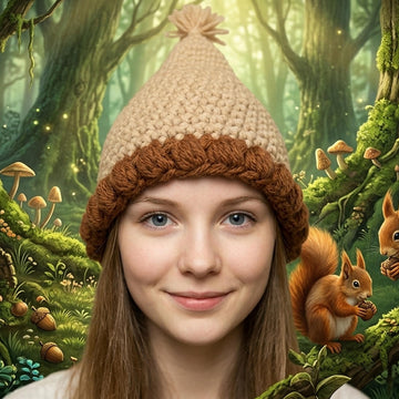 Crochet Acorn Beanie Pattern For Children Newborn Baby
