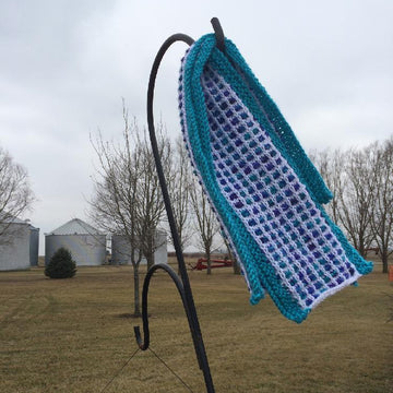 Ocean Waves Checkered Scarf