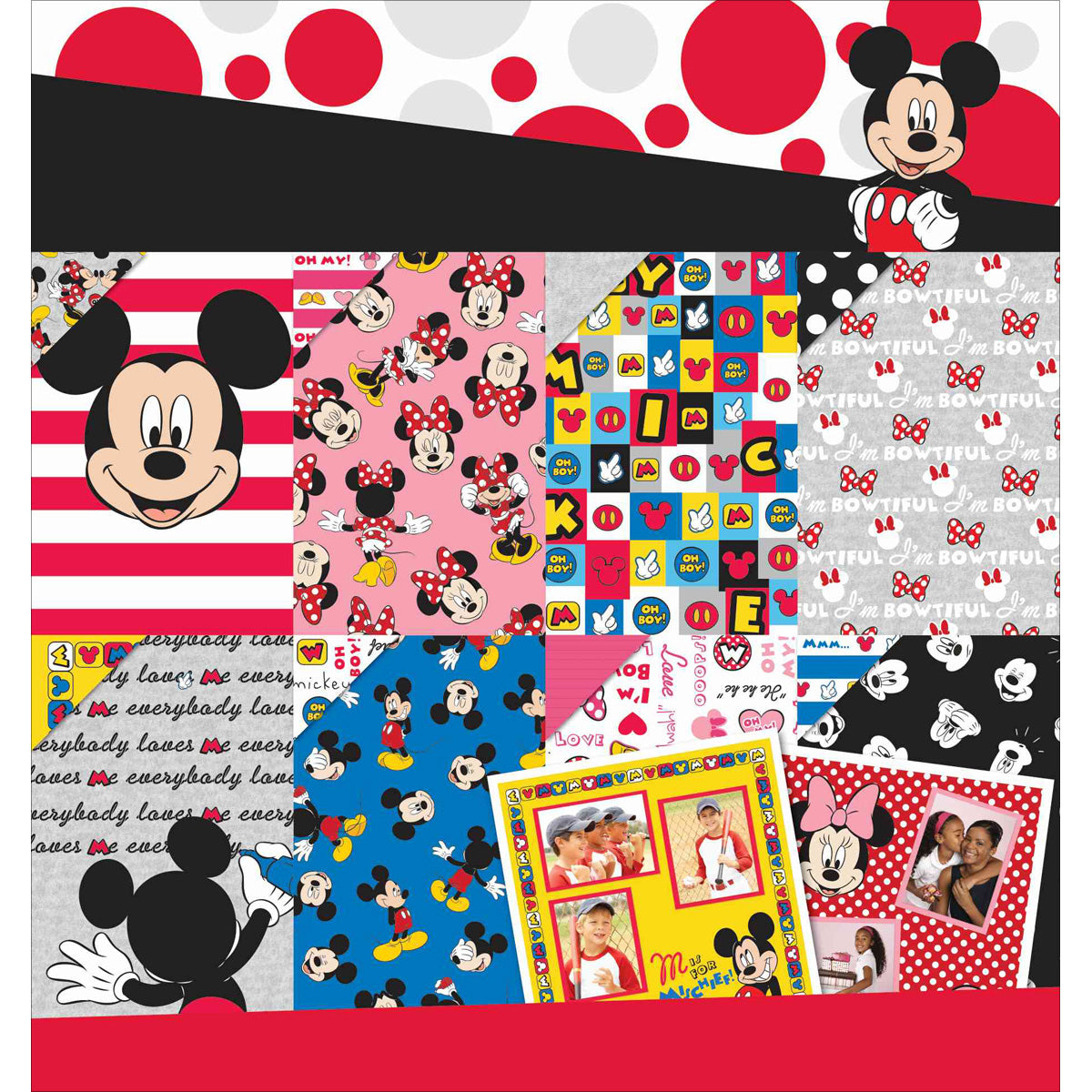 EK Success EK Disney Paper Pad 12"X12" 36/Pkg - Mickey & Friends 12 Designs/3ea