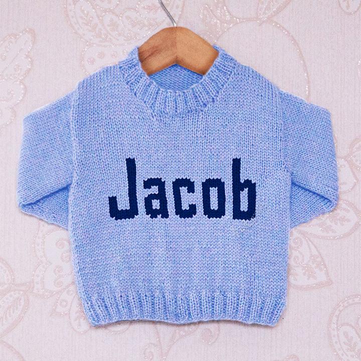Intarsia - Jacob Moniker Chart - Childrens Sweater