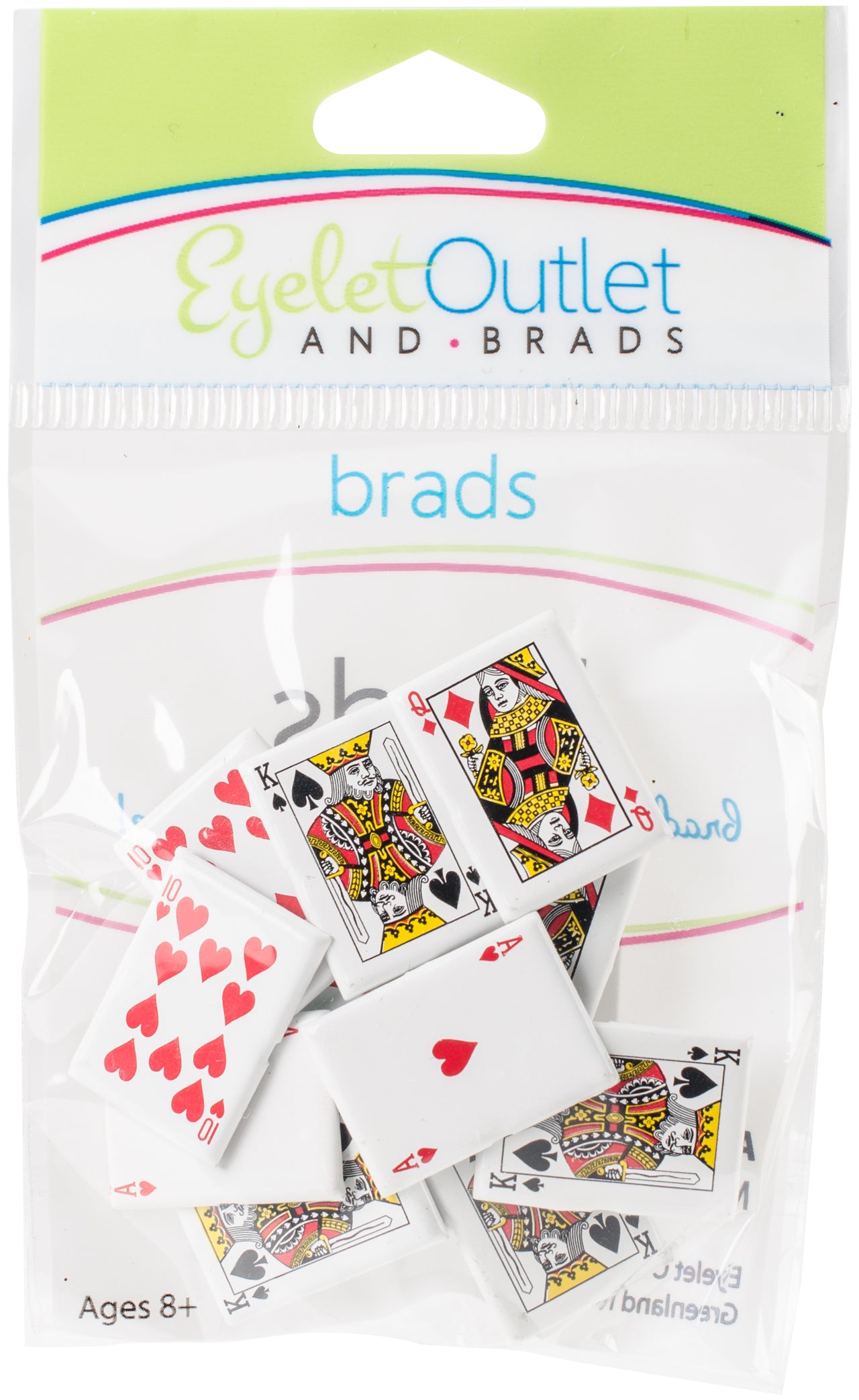 Eyelet Outlet Shape Brads 12/Pkg - Card