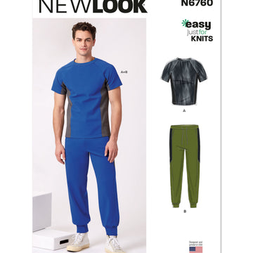 New Look Men's Knit Top and Pants N6760 - Sewing Pattern