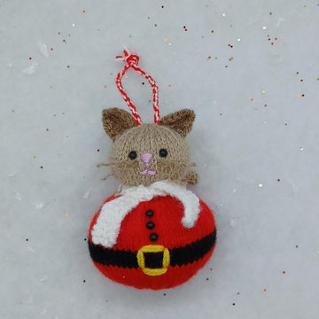 PDF Christmas KNITTING PATTERN Cat-mas Bauble Decoration Dk Hanging Decoration Cute Cat Moggy Ornaments Christmas Tree Santa Snowman Snowcat