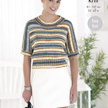 Ladies Tops in King Cole Cottonsoft Crush DK - 4775 - Downloadable PDF