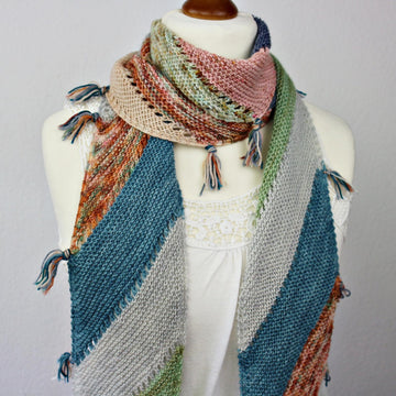 Scrappy Scarf / Perfect Stash-Busting Knitting Pattern
