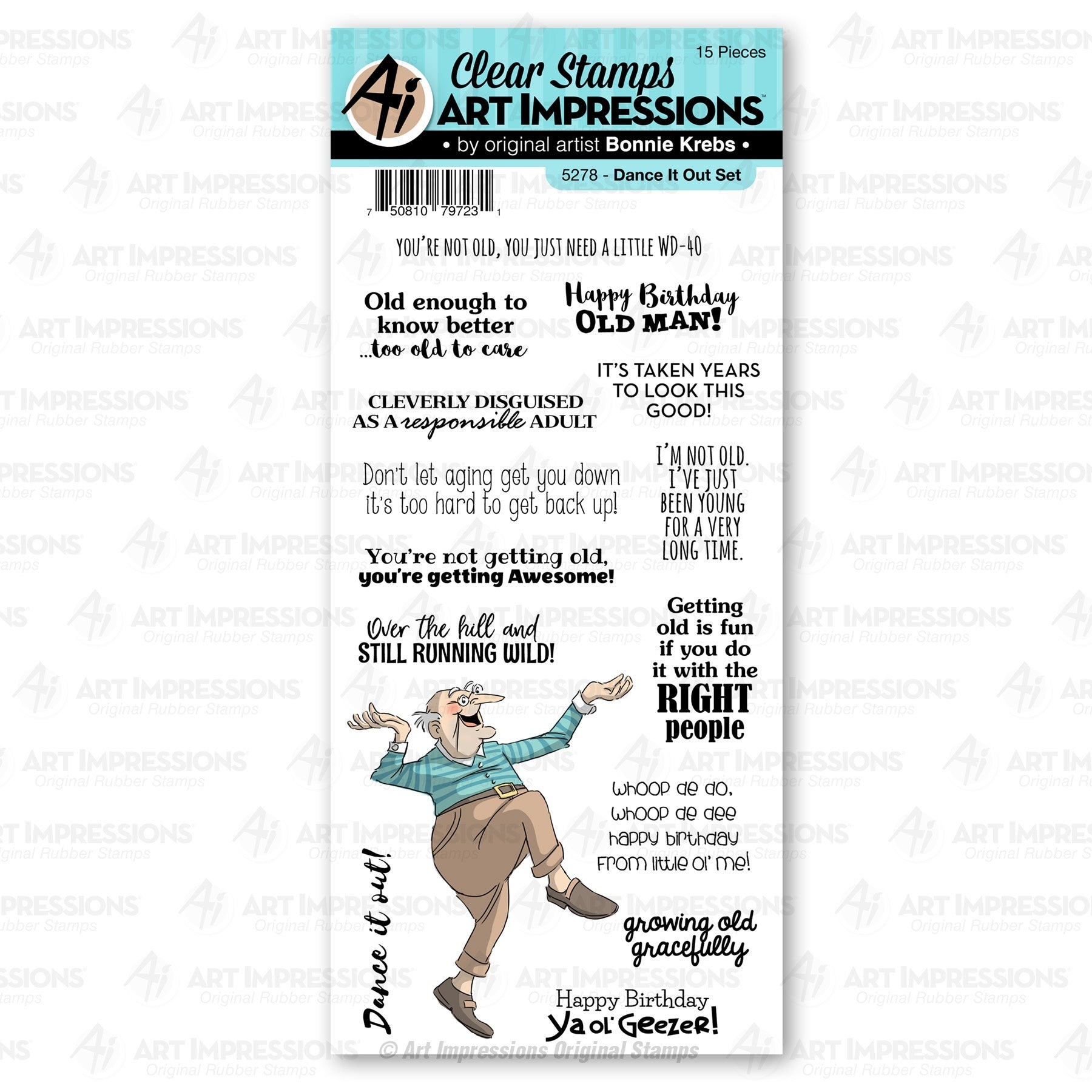 Art Impressions Laugh Lines Stamp - Dance It Out